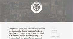 Desktop Screenshot of chophousegrilleri.com