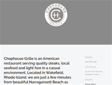 Tablet Screenshot of chophousegrilleri.com